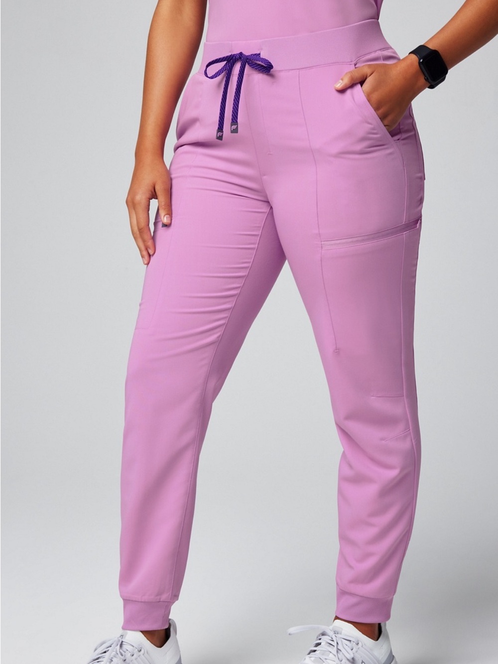 Fabletics lilac on call scrub joggers size M